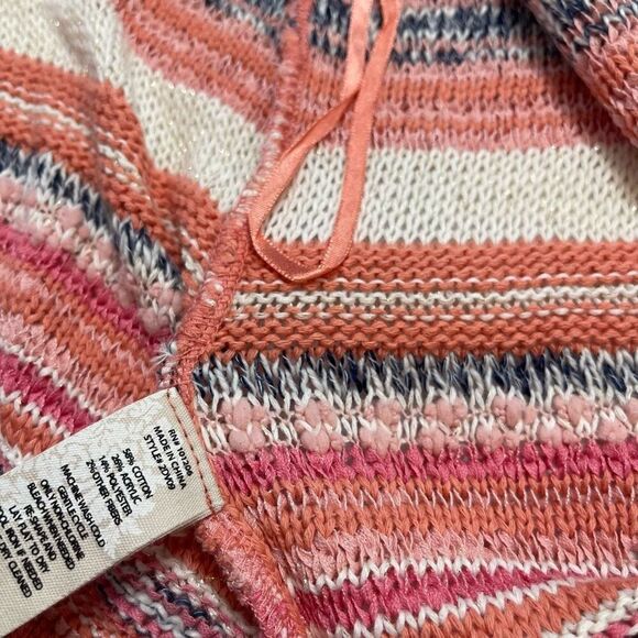 NWT Soft Surroundings Emberglow Stripes Cardigan Sweater Size Medium New - Picture 6 of 11